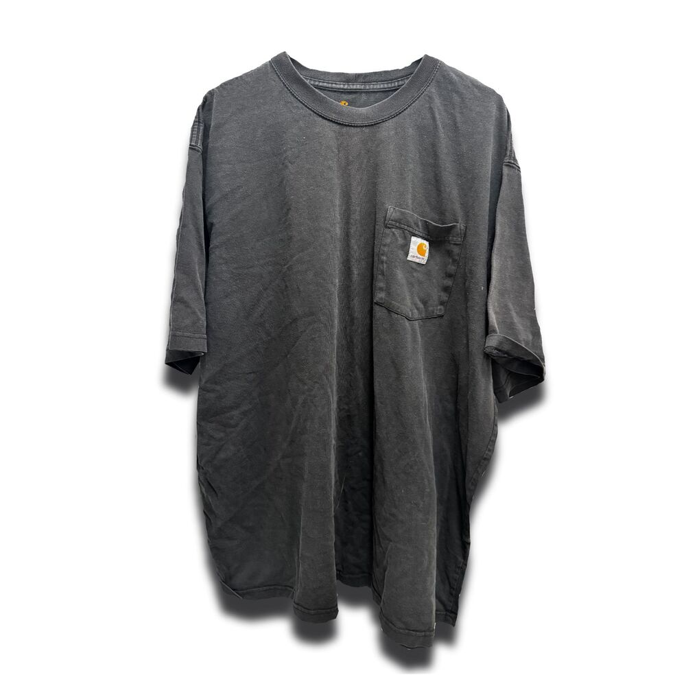 Carhartt K87 Heavyweight Pocket T-Shirt Faded Black Mens 2XL